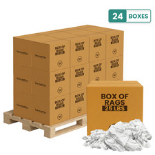 Recycled White Knit T-Shirt Cotton Rags - Multipurpose Wiping Cloths picture