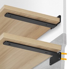 Uimoso 6 Pcs Shelf Bracket 10 inch Heavy Duty Floating Shelf Brackets picture
