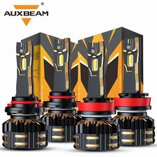 AUXBEAM Canbus H11 9005 LED Headlight Bulbs Combo High Low Beam Super Bright GX picture