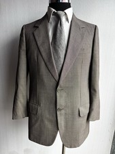 BRIONI  ?? NAPOLI  BIRDSEYE  GRAY 2 BUTTON   SUIT FITS  38 / 48  SHORT picture