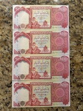 100,000 Iraqi Dinar 1/10 Million UNCIRCULATED 4x 25000 Verified Iraq Dinars COA picture