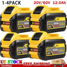 1-4 Pack 12.0AH Battery For DEWALT DCB609-2 20V 60V MAX FLEXVOLT Lithium DCB612 picture