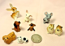 HR Hagen Renaker Miniature Mini Lot of 9 Mixed Animals Bone China Figurines picture