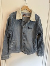 Vintage Y2K Element Bam Margera Denim Sherpa Trucker Jacket Large Skate Rare picture
