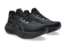 Men Ascis Nimbus Gel 27 Shoe Running Casual Triple Black Sneaker picture