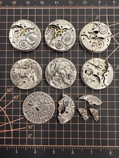HUGE Vintage Hamilton Pocket Watch Parts Lot 17J Bridges Main Plates FOR PARTS picture