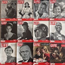 Lot Of 12 Life Magazine Vintage 1950-1951 Gregory Peck Churchill Christmas Korea picture