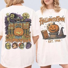 Halloweentown Est 1998 Shirt Vintage Halloween Town Spooky Pumpkin T-shirt Short picture