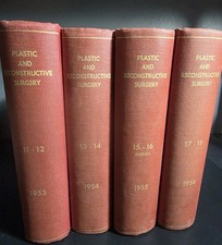 Vintage 1953–1956 Plastic and Reconstructive Surgery Journal Bound 4-Volume Set picture