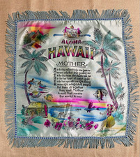 Hawaiian Coat of Arms Aloha Hawaii Mother Fringed Wall Hanging 17x17 in picture