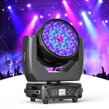 UKING 380W LED Zoom Moving Head Stage Light RGBW DMX Beam Wash Lighting Disco picture