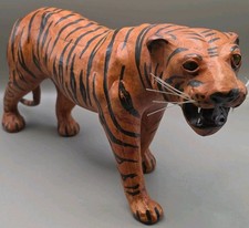 Vintage Leather Wrapped Bengal Tiger 17