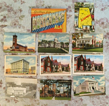 Lot of 10 Vintage Alabama Postcards & Souvenir Photo Folder 1950s Montgomery picture