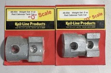 Vintage Keil-Line 48-554 O Scale 6 oz Weight Set Red Caboose Tank Car Lot of 2 picture