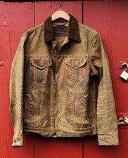 Filson x Levi's Tin Cloth Trucker Jacket | Large | Dark Tan | USA Made | Rare picture