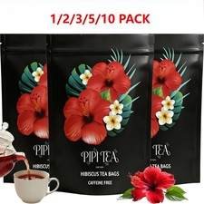 PiPi Tea Organic Hibiscus Tea Bags–100% Natural,Caffeine-Free, Rich in Vitamin C picture