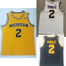 Men's Retro Jordan Poole MICHIGAN #2  Basketball Jersey Stitched picture