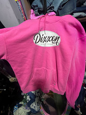 NWOT Dixxon Pink Pullover Hoodie Cotton Blend Logo L picture