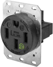 Hubbell HBL9450A Straight Blade Device Receptacle, RTP, Industrial Grade, 3-Pole picture