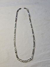 Vtg Sterling Silver Figaro Necklace 20 Inch Length & 5mm Wide - 23.2 Grams picture