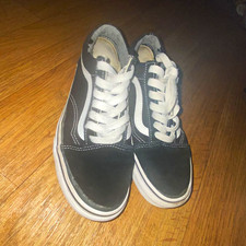 VANS Old Skool Black/White Low Top Lace-Up Sneakers Unisex Adults US 6 Fair picture