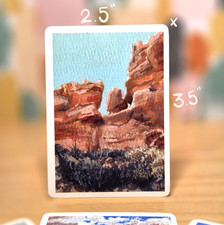 ACEO PRINT Red Rock Desert Sandstone Landscape Signed Limited Edition picture