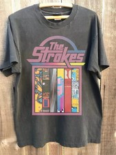 The Strokes Vintage Indie Rock Shirt Charcoal Graphic Tee picture