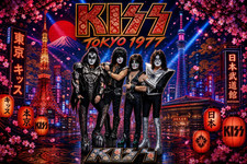 Vintage Kiss April 1977 Tokyo Japan 24x36 concert poster picture