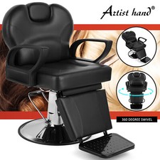 Black All Purpose Reclining Barber Chair Heavy Duty Hydraulic Salon Spa Beauty picture