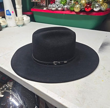 Rodeo King 5X Beaver Black Western Hat - Rodeo King 5X Beaver Model, 7 1/4 picture