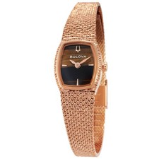 Bulova Goddess of Time Quartz Brown Dial Ladies Watch 97L185 picture