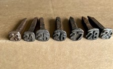 1920’s Railroad Date Nails N&W  Vintage Square Raised Numbers picture