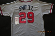 {NWOT *****JOHN SMOLTZ***** SIGNED ATLANTA BRAVES AWAY JERSEY 48XL JSA COA/HOLO picture