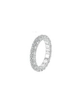 Aurvelle Moissanite Full Eternity Band Ring 925 Sterling Silver Wedding Size 7 picture