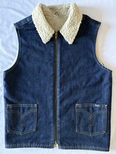 Vintage GWG Denim Sherpa Lined Vest Women’s Small, Youth XL Workwear Canada picture