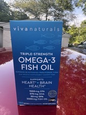 Viva Naturals Triple Strength Omega 3 Fish Oil Supplement 2500mg EPA DHA DPA 180 picture
