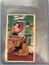 RARE 1960s (or EARLIER) JAPANESE MENKO DISNEY PLUTO w PEG-LEG PETE #334562 READ picture