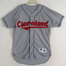 Vtg 1994 Cleveland Indians Road Gray Jersey Russell Athletic Diamond Coll 44 L picture