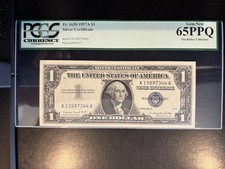 DBR $1 Bundle 1957-A Silver Fr. 1620 Various Blocks all grade PCGS 65 PPQ (T41) picture