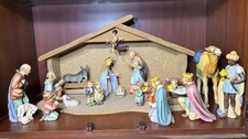 Nativity Set Hummel / Goebel Complete with Wooden Creche HUM 214 picture