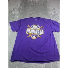 Blue 84 T-Shirt Mens XXL Purple LSU Tigers Geauxmaha 2023 College World Series picture