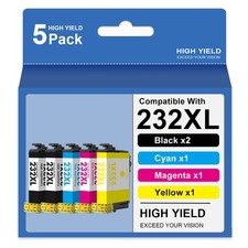 5PK 232 XL 232XL Ink Cartridges for Epson 232XL XP-4200 XP-4205 WF-2930 WF-2950 picture