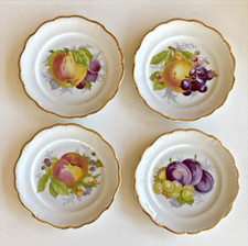 4-Johann Haviland Fruit Plates Bavaria Germany 7 3/4