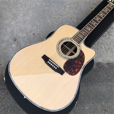 Cutaway 41 Inch D Style Solid Spruce Acoustic Guitar Rosewood Fingerboard picture