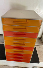 Vintage MCM 1970’s Space Age Modular Stacking Plastic Desk Organizers, 10 drawer picture