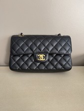 Chanel Small Classic Double Flap Bag Black Caviar Gold Hardware A01113 12-Series picture