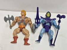 Vintage 1981 OG Skeletor & HE-MAN Figures Mattel Half Boot *Read Description* picture