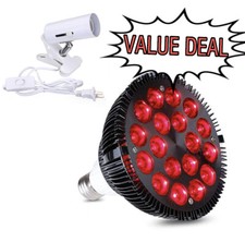 Red Light Therapy lamp 54 W 18 LED with Socket, Deep Red 660nm / 850nm Infrared picture