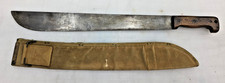 WWII US Army M-1942 Jungle Machete Disston US 1943 Rare 4-Rivet Wood Handle picture