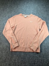 Nike Sportswear Club Fleece Crewneck Fleece Sweatshirt Pink Peach Size Small picture